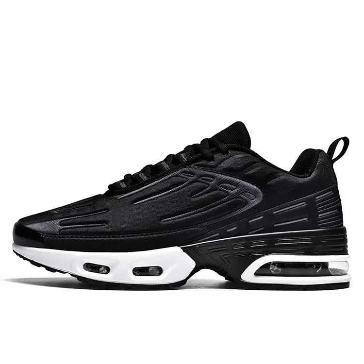 Men's Shoe Cushioning Shock Absorbing Big Size Cheap Custom Brand Black Red Customized Running Shoes for Men Fashion Sneaker